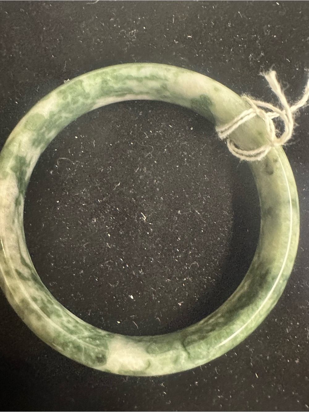 Green Jade-Style Women’s Bangle Bracelet
